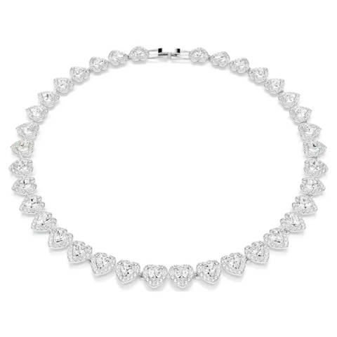 Swarovski — Swarovski Collier Ariana Grande x Swarovski Tailles variées, Cœur, Blanc, Métal rhodié