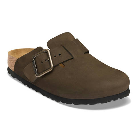 Birkenstock — Boston Wire Buckle Nubuck Leather – Mocca