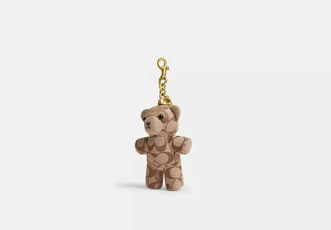 Coach — Coach Pendentif Sac Ours En Jacquard Signature