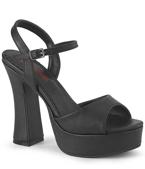 DEMONIA Cult — Sandales à Plateforme DOLLY-09 Demonia : L'Élégance Iconique du 35 au 48 – Noir Mat