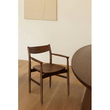Sklum — Chaise avec accoudoirs en chêne Mireita
