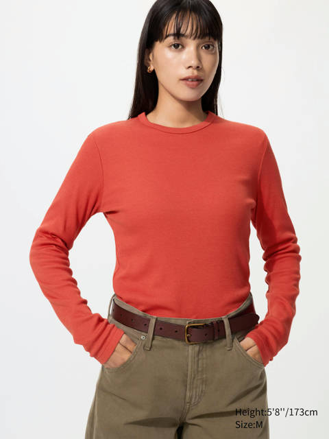 Uniqlo — T-shirt côtelé doux (Manches longues)
