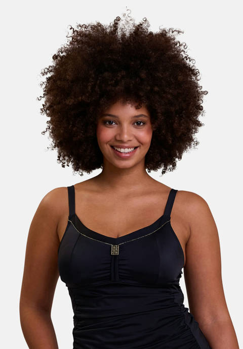 Sans Complexe — Haut de tankini de bain sans armatures Speekaboo Shape Noir