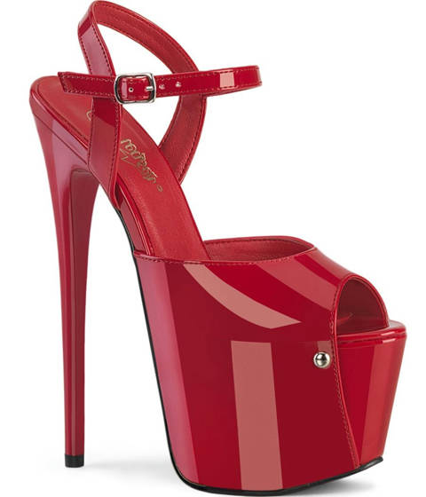 Pleaser — JUBILANT-09 : La sandale plateforme iconique pour une stature affirmée – Rouge Vernis