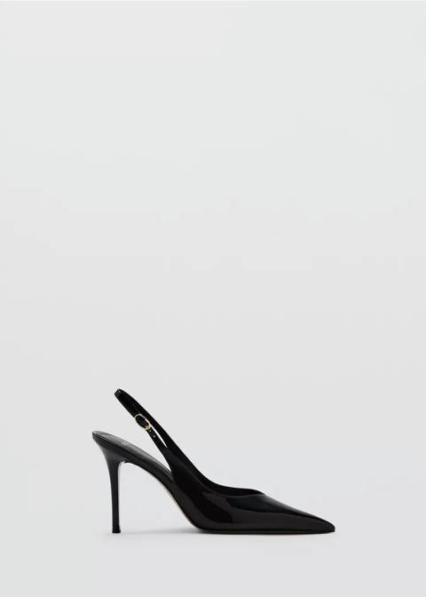 Mango — Chaussures à talon en cuir vernis