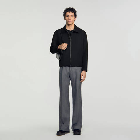 Sandro — Blouson zippé – Noir