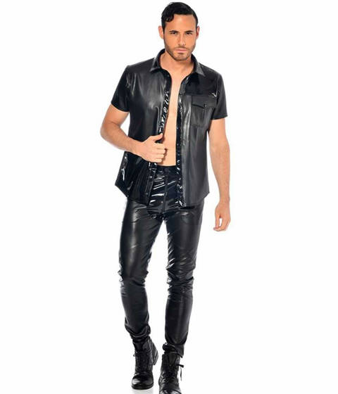 Catanzaro — Le Pantalon Masculin Aspect Cuir Souple Daario