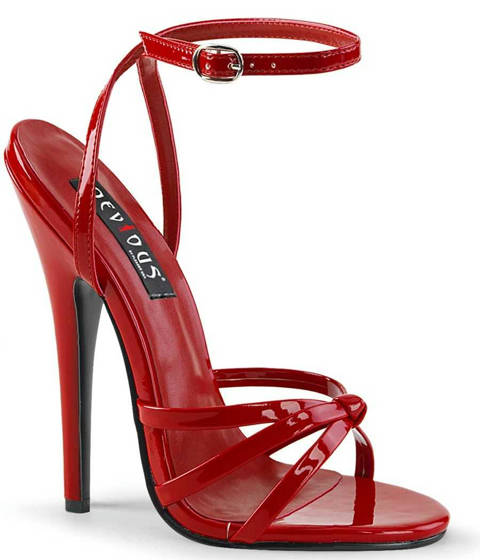 Devious — Sandales Stilettos DOMINA-108 : L'Élégance de l'Autorité à Talon 14 cm – Rouge Vernis