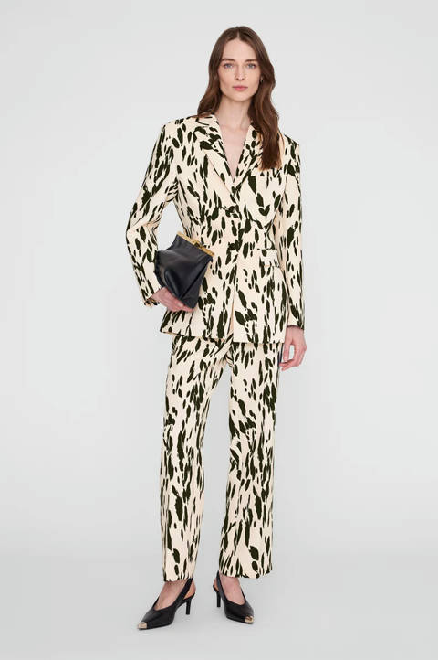 Anine Bing — Laika Blazer - Golden Beige Leopard