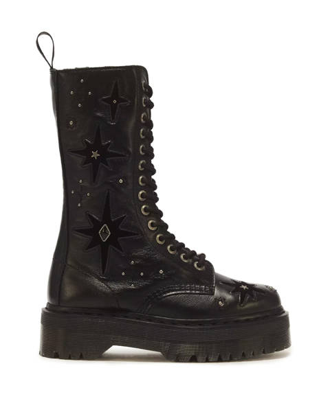 Dr. Martens — Boots 1B99 Whimsigoth en Cuir Arcadia et Velours à 14 Œillets