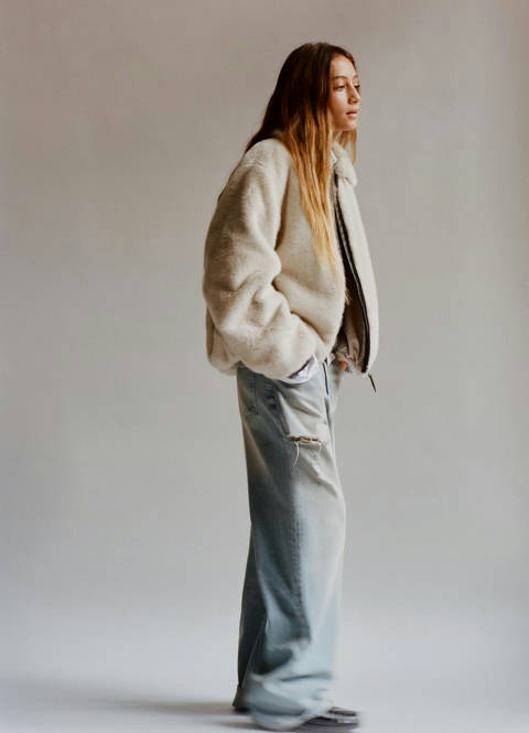 Zara — Blouson effet fourrure