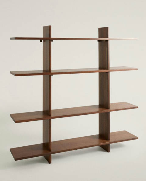 Zara Home — Étagère ouverte tablettes bois et acier