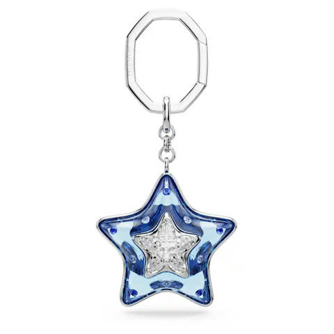 Swarovski — Swarovski Accessoire de sac Tailles variées, Étoile, Bleu, Métal rhodié