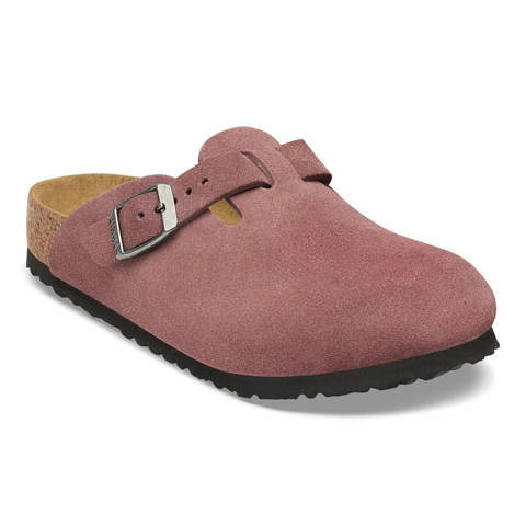 Birkenstock — Boston Kids Suede Leather – Pepper