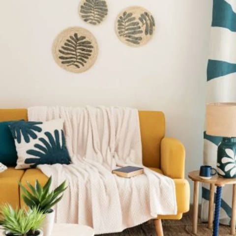 Maisons du Monde — Plaid polaire texturé crème 150x230 Hida