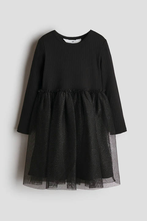 H&M — Robe à manches longues avec jupe en tulle