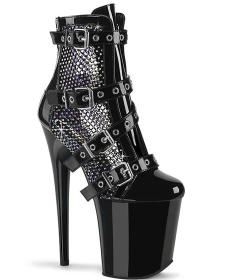 Pleaser — FLAMINGO-1013RM : L'audace renversante des bottines à boucles et strass