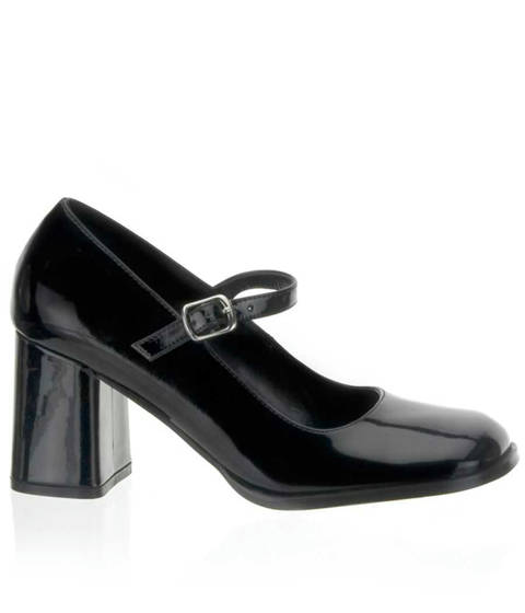 Funtasma — Escarpins Mary Jane GOGO-50 Noir Vernis à Talon Bloc