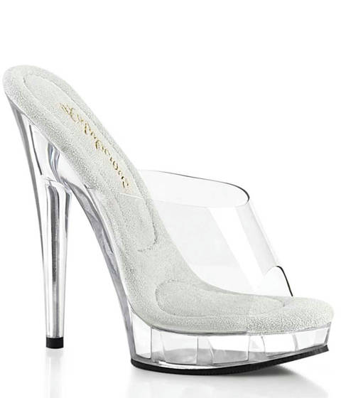 Fabulicious — Mules Transparentes à Plateforme Sultry-601