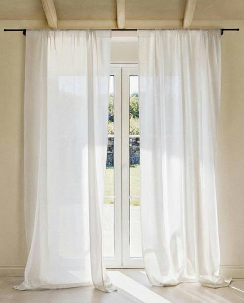 Zara Home — Rideau voilage très faible opacité (lot de 2)