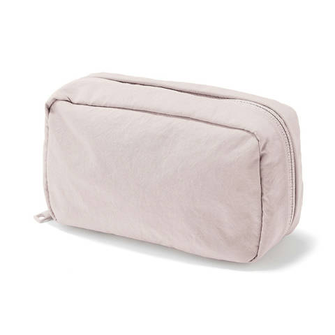 MUJI — Sac zippé en nylon texturé - Moyen