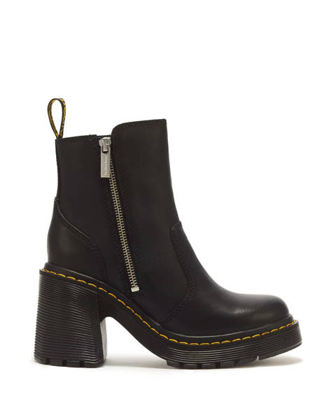 Dr. Martens — Boots à Talons Spence à Zip en Cuir Sendal