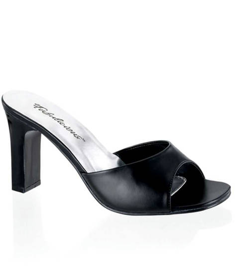Fabulicious — Mules Noir Mat de Soirée Romance-301-2
