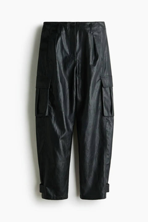H&M — Pantalon cargo enduit