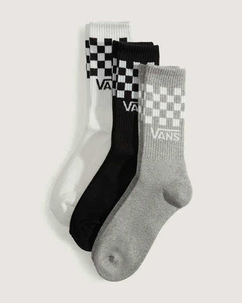 Vans — Chaussettes Classic Check Crew (3 paires)
