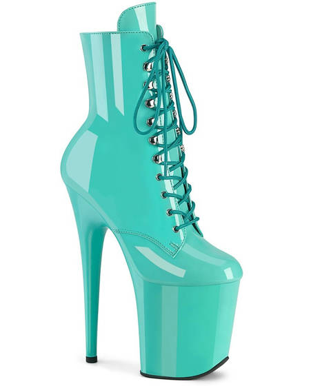 Pleaser — FLAMINGO-1020 : L'audace colorée de la bottine plateforme iconique – Turquoise