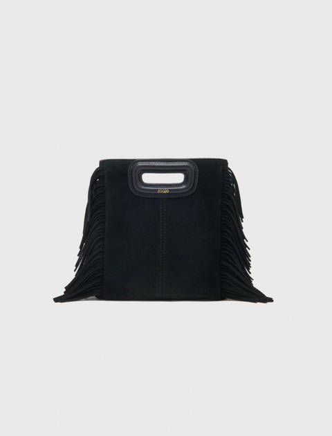 Maje — Sac M mini en suède – Noir