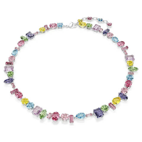 Swarovski — Swarovski Collier Gema Tailles variées, Multicolore, Métal rhodié