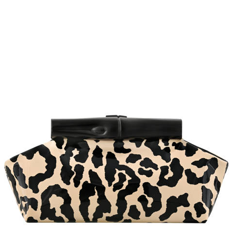 Longchamp — Pochette S Le Roseau – Cuir - Beige/noir