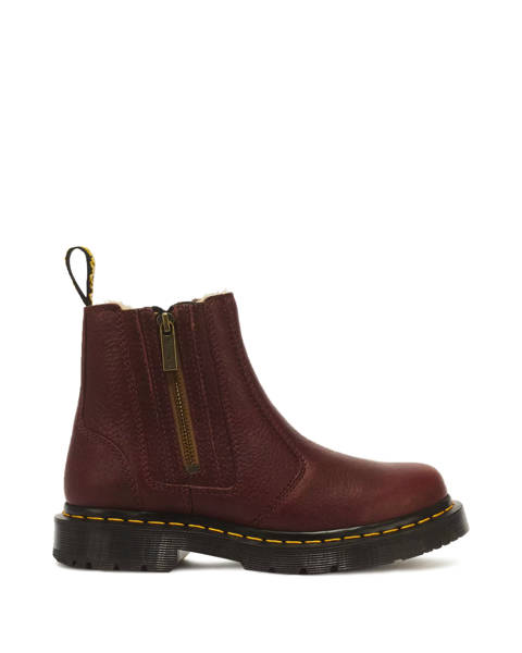 Dr. Martens — Chelsea Boots 2976 Alyson en Cuir Grizzly à Zip et Lacets