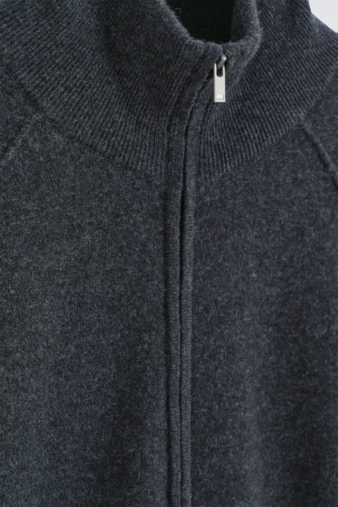 COS — Cardigan zippé à col cheminée en pur cachemire