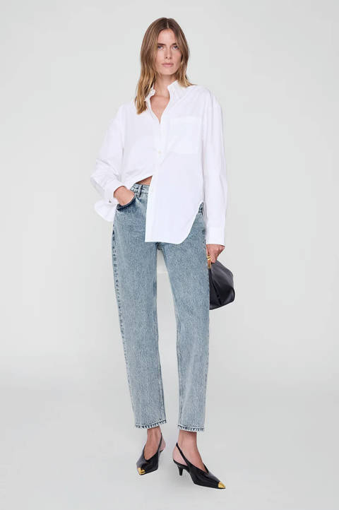 Anine Bing — Scott Shirt - White