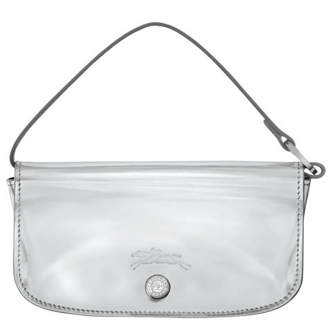Longchamp — Etui lunettes Le Roseau – Cuir - Argent