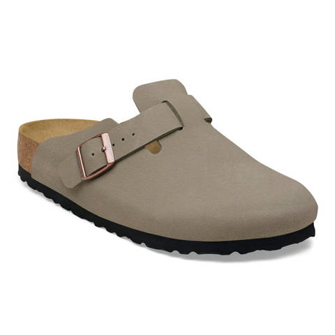 Birkenstock — Boston TEX Birko-Flor Nubuck – Stone