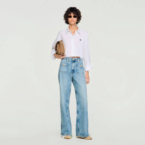 Sandro — Jean délavé – Bleu jean