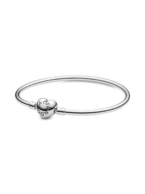 Pandora — Bracelet jonc fermoir cœur logo