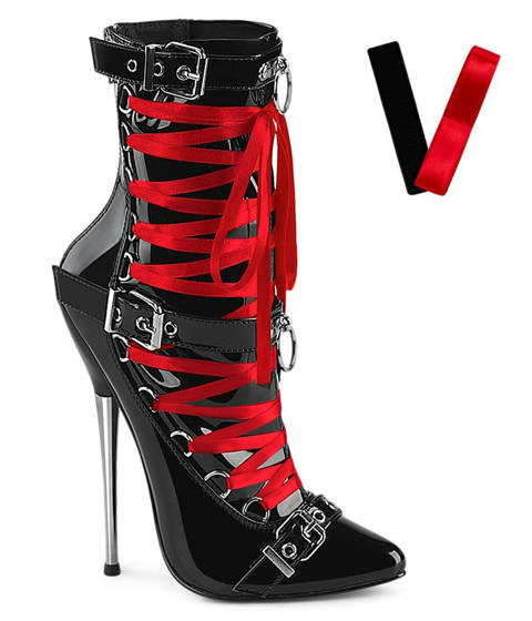 Devious — Bottines Stiletto Talon Laiton DAGGER-1032 Devious