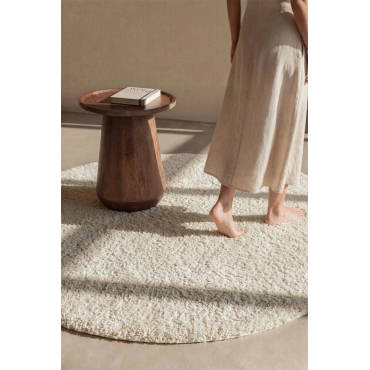 Sklum — Tapis rond Ø120 cm beige crème Daroca