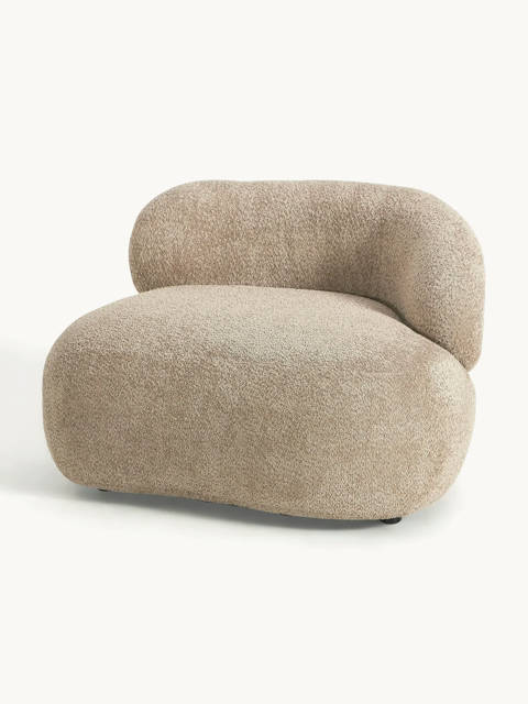 Westwing — Fauteuil lounge en peluche-bouclette Alba