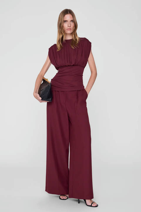 Anine Bing — Paola Trouser - Burgundy