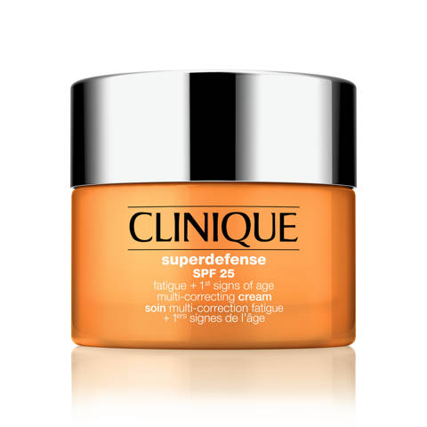 Clinique — Superdefense™ Crème Multi-Correction SPF 25 Large Spectre Fatigue + 1ers signes de l’âge pour peaux sèches