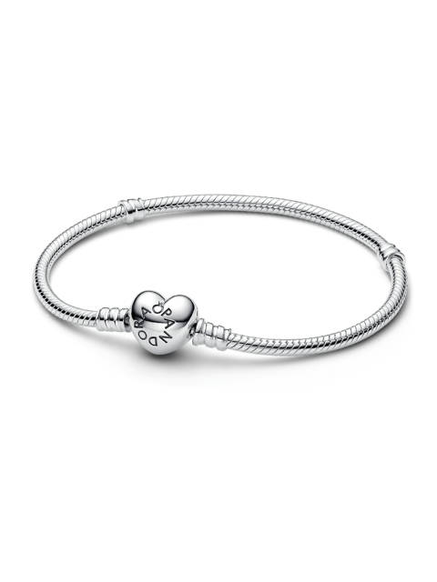Pandora — Bracelet cœur maille serpent Moments