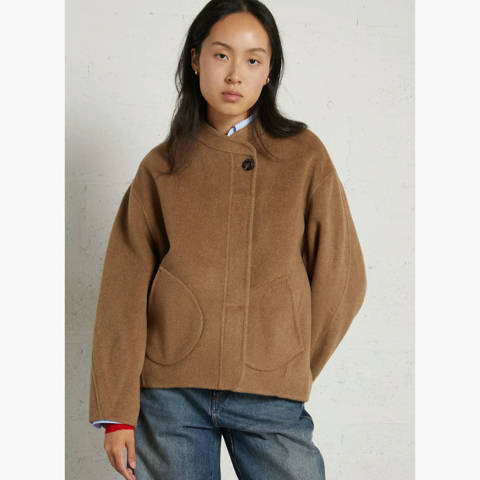 SOEUR — Manteau ample col rond en laine et cachemire windsor SOEUR