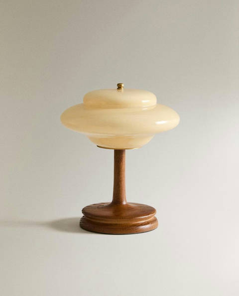 Zara Home — Lampe de table sans fil en verre