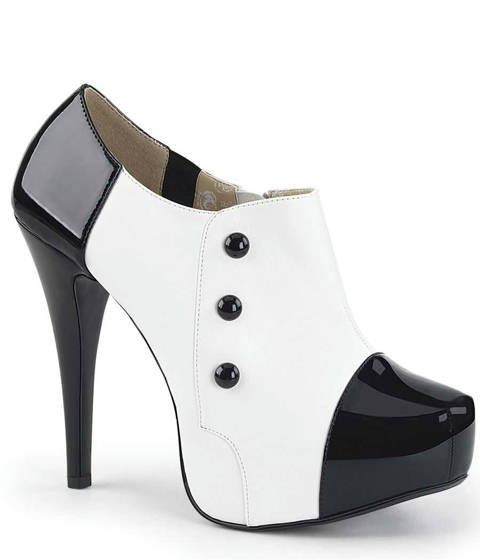 PLEASER Pink Label — Bottines Bicolores CHLOE-11 à Boutons et Plateforme Cachée