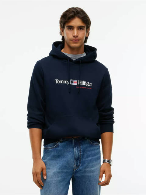 Tommy Hilfiger — Sweat à capuche en molleton à cordon et logo